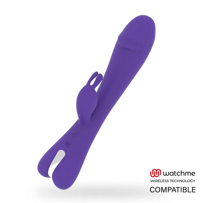 Vibromasseur Lapin Silicone Lila Waterproof