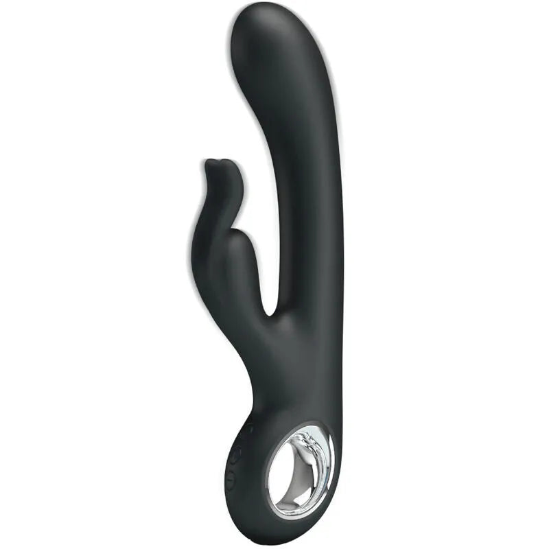 Vibromasseur Lapin Silicone Noir Rechargeable