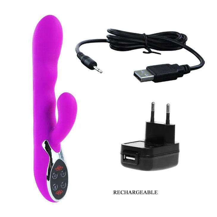 Vibromasseur Lilas Élégant Double Moteur Silicone