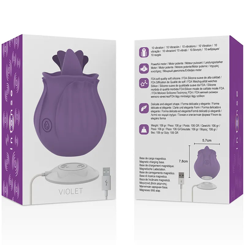 Vibromasseur Ménopause Silicone Violet Rechargeable