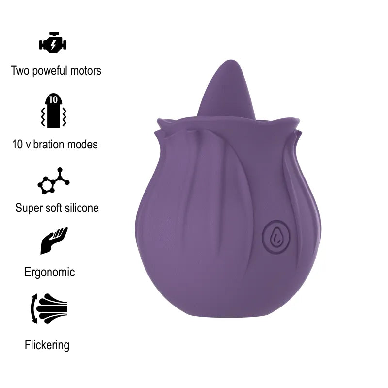 Vibromasseur Ménopause Silicone Violet Rechargeable