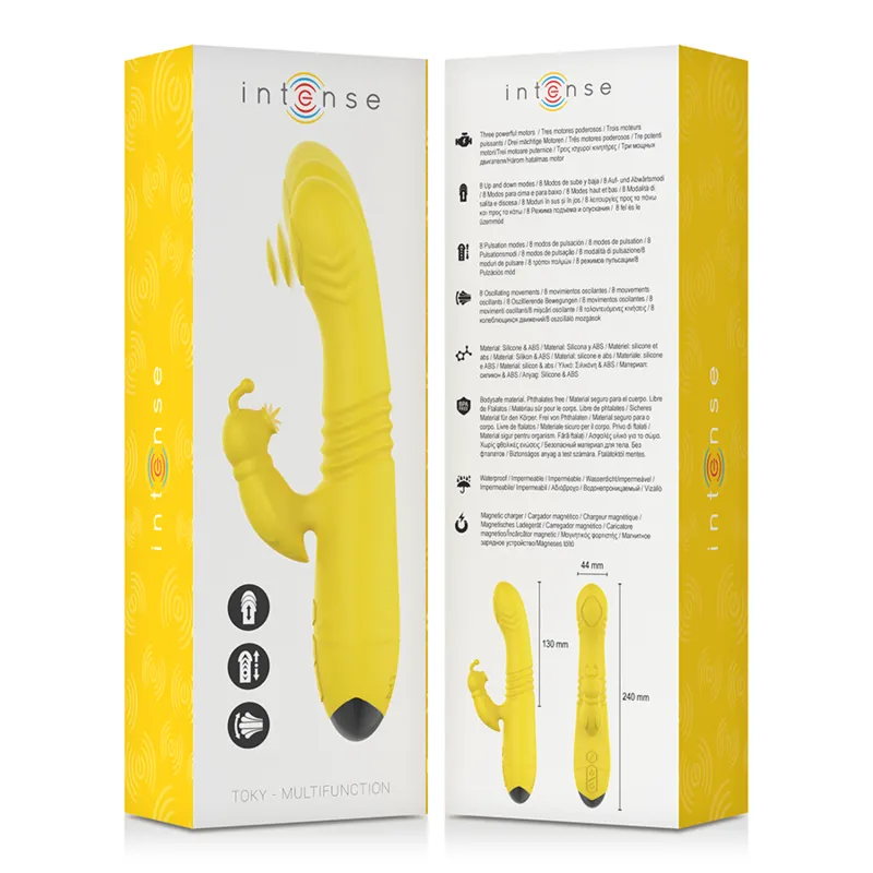 Vibromasseur Multifonction aspect Jaune Rechargeable