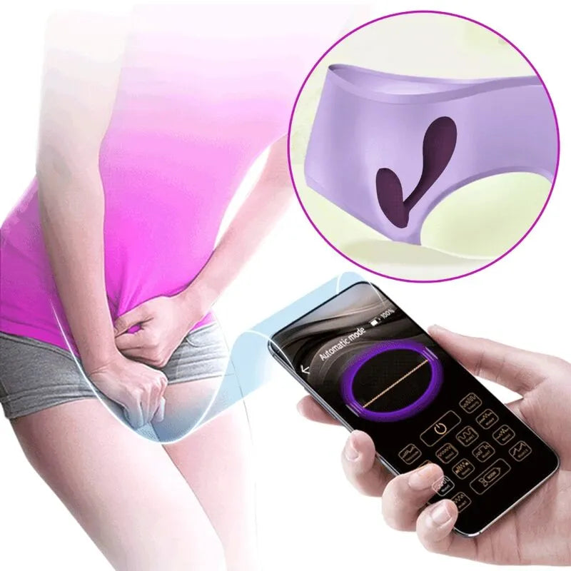 Vibromasseur Point G Silicone Violet Contrôlable À Distance