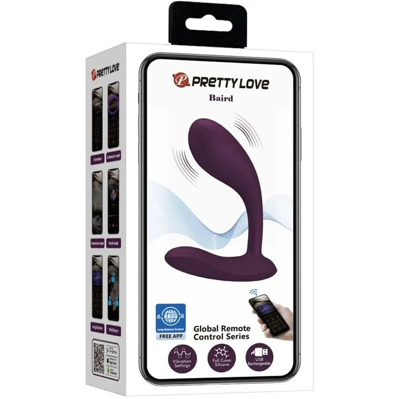 Vibromasseur Point G Silicone Violet Contrôlable À Distance
