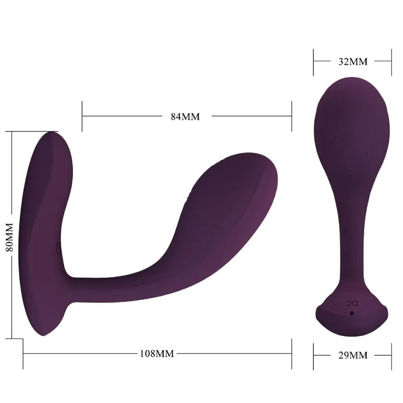 Vibromasseur Point G Silicone Violet Contrôlable À Distance