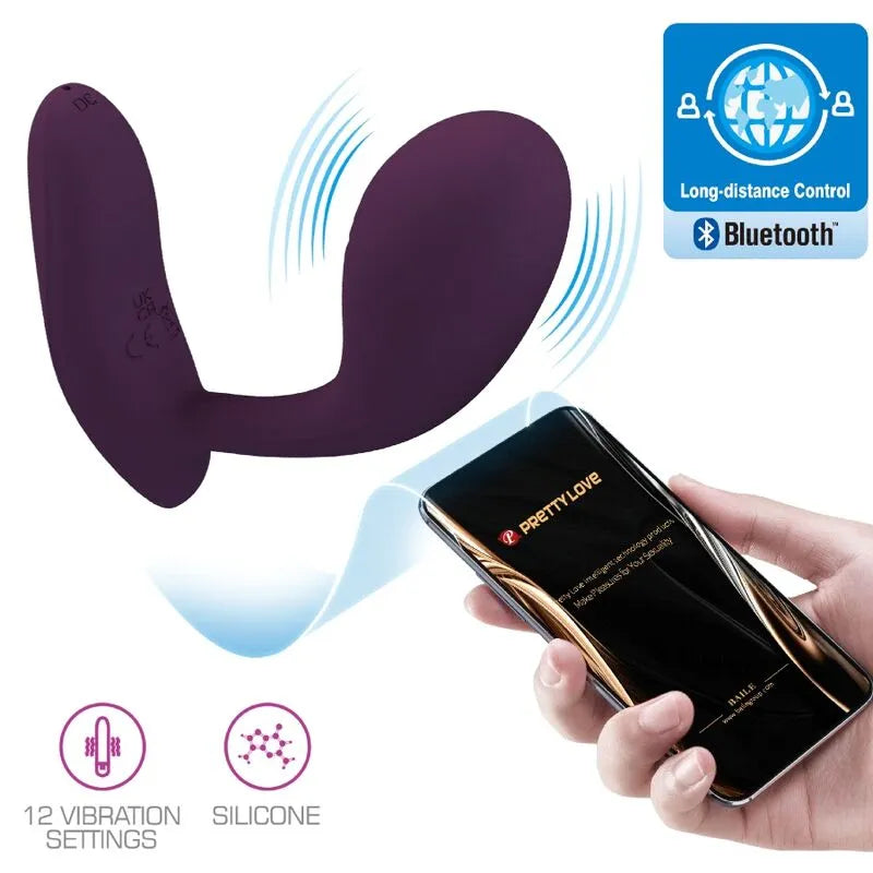 Vibromasseur Point G Silicone Violet Contrôlable À Distance