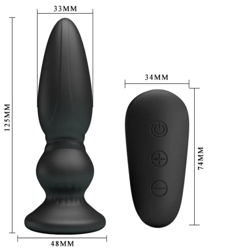 Vibromasseur Prostate Métal Noir Rechargeable