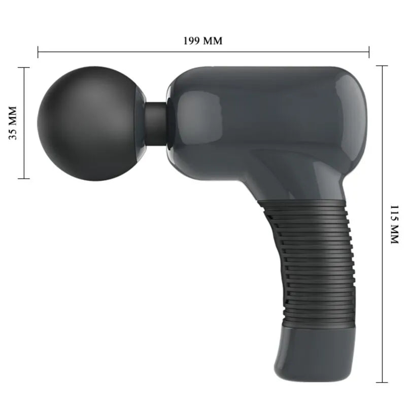 Vibromasseur Puissant Rechargeable Silicone Gris Foncé