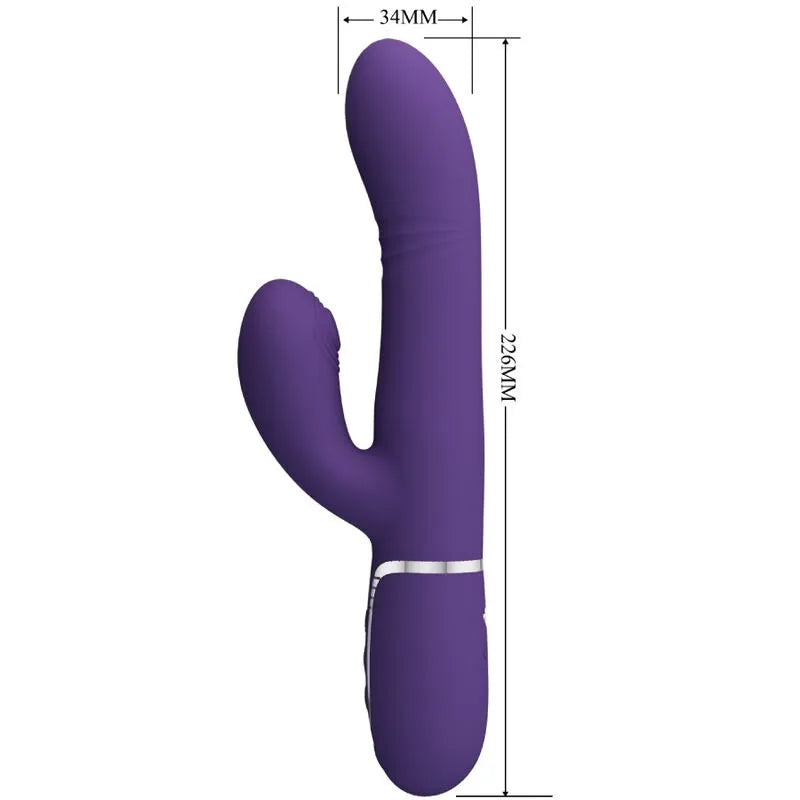 Vibromasseur Rabbit Multifonction Silicone Violet
