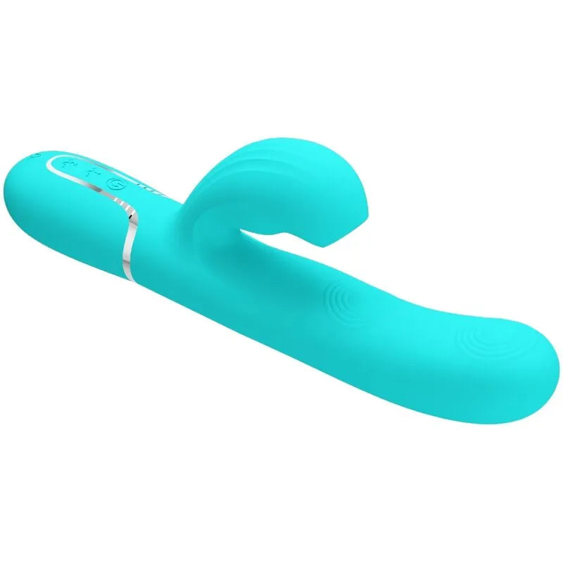 Vibromasseur Rabbit Silicone Vert Aqua Étanche