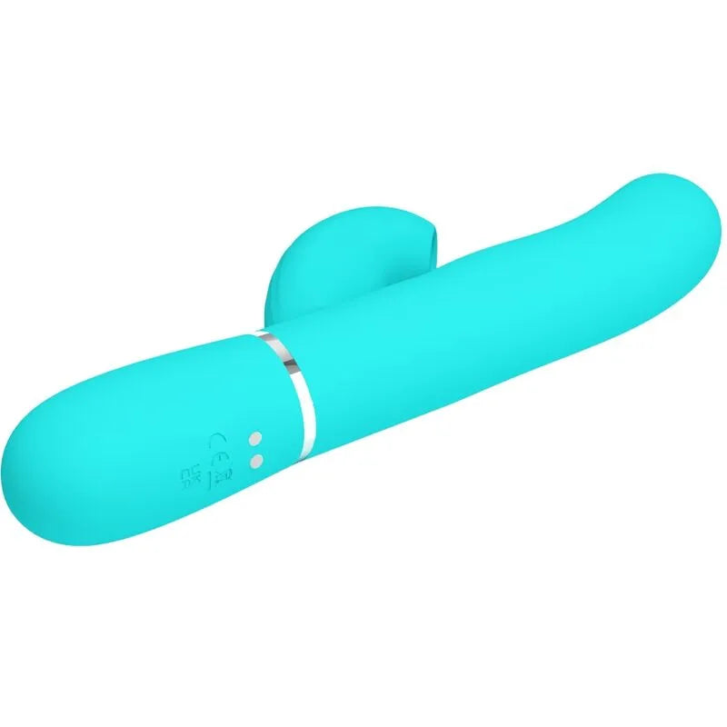 Vibromasseur Rabbit Silicone Vert Aqua Étanche