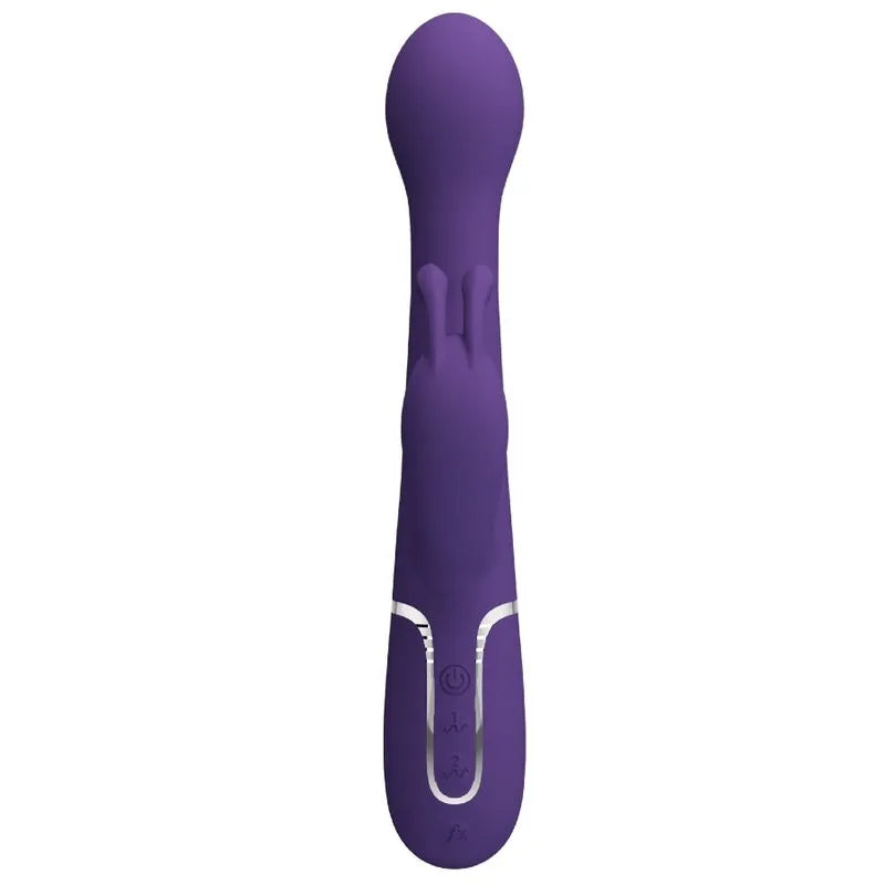Vibromasseur Rabbit Silicone Violet Rechargeable