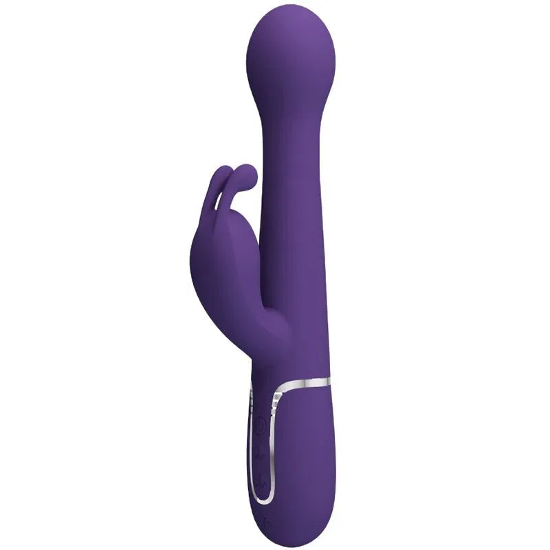 Vibromasseur Rabbit Silicone Violet Rechargeable