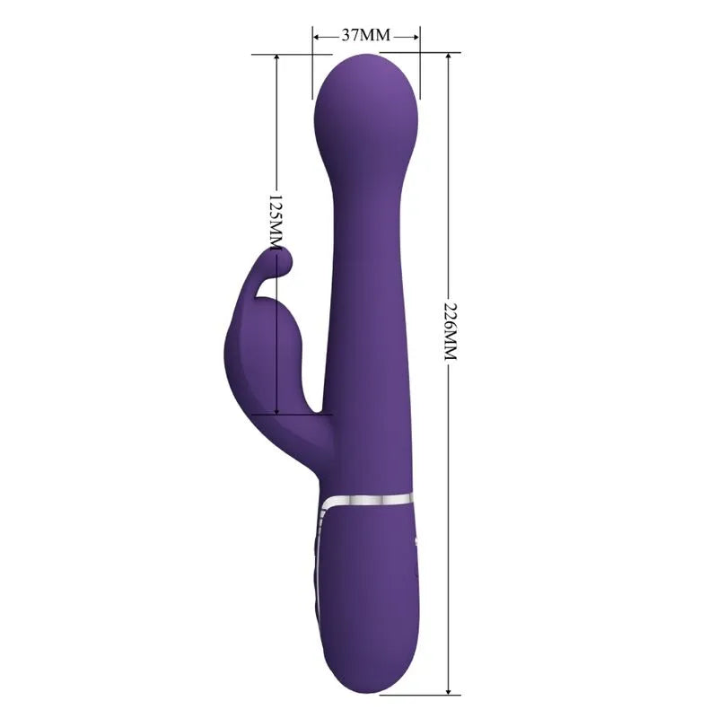Vibromasseur Rabbit Silicone Violet Rechargeable