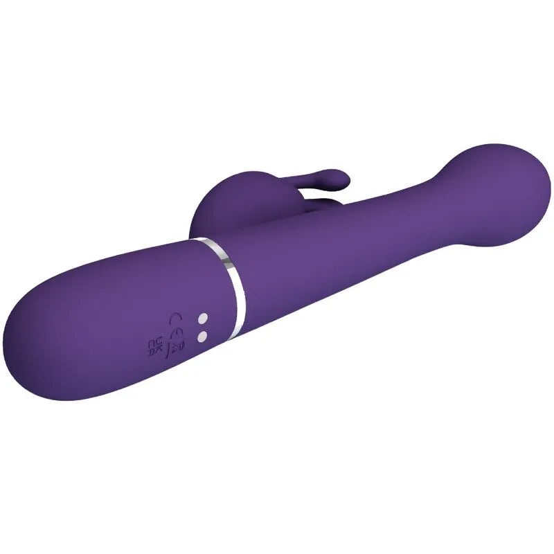 Vibromasseur Rabbit Silicone Violet Rechargeable