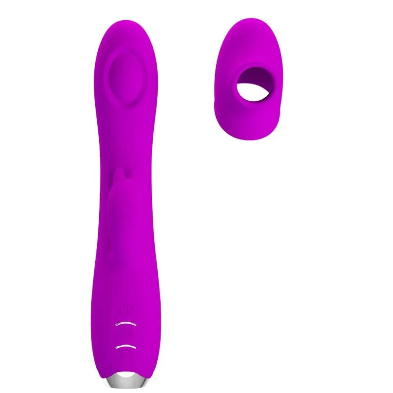 Vibromasseur Rabbit Silicone Violet Rechargeable