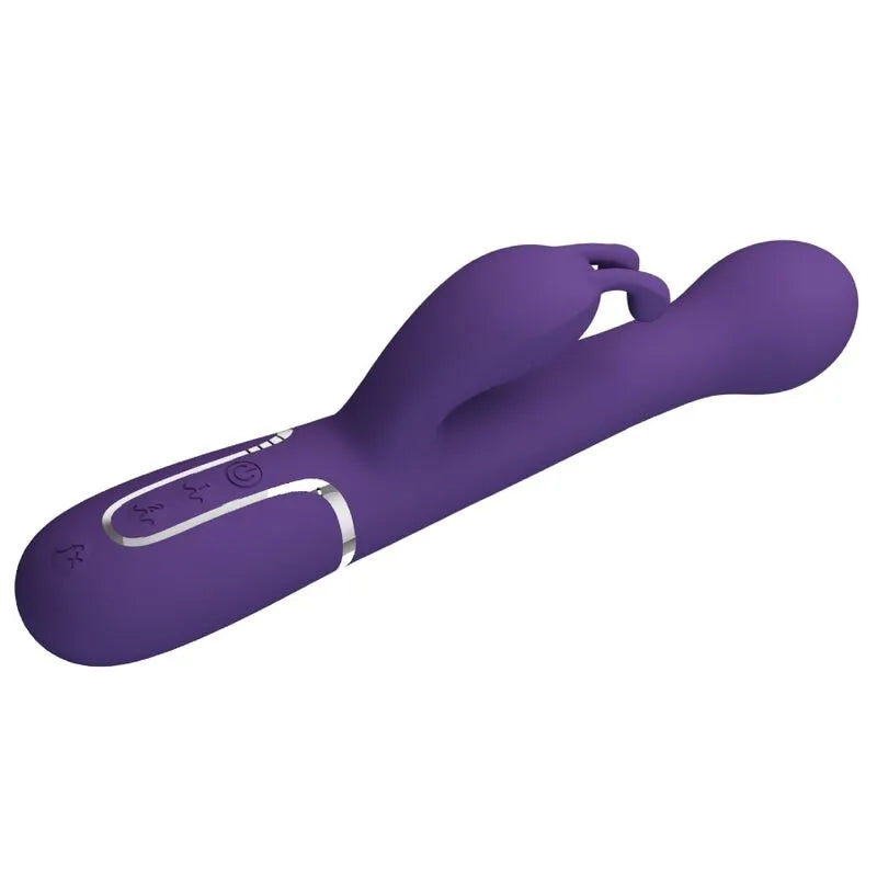 Vibromasseur Rabbit Silicone Violet Rechargeable