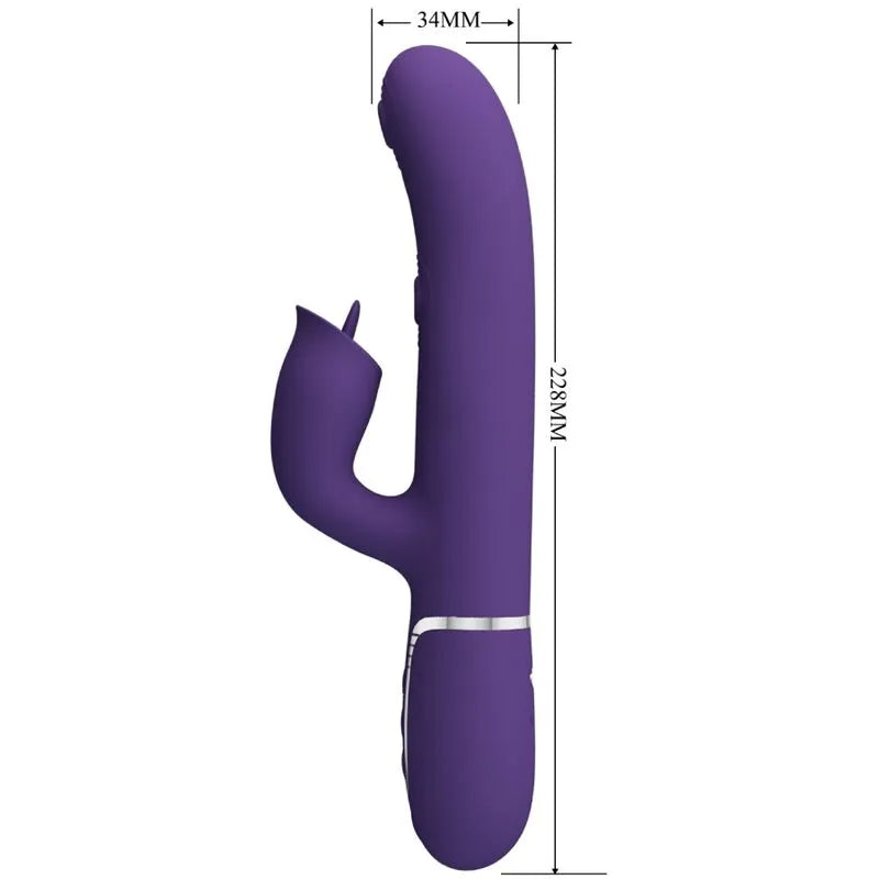 Vibromasseur Rabbit Silicone Violet Étanche