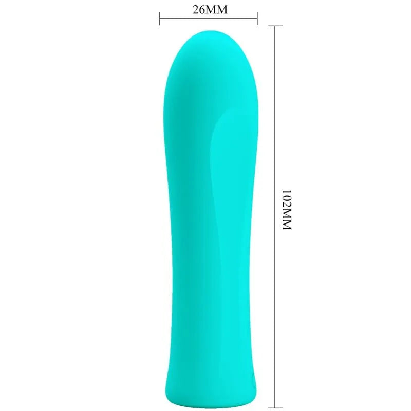 Vibromasseur Rechargeable Silicone Vert Aqua