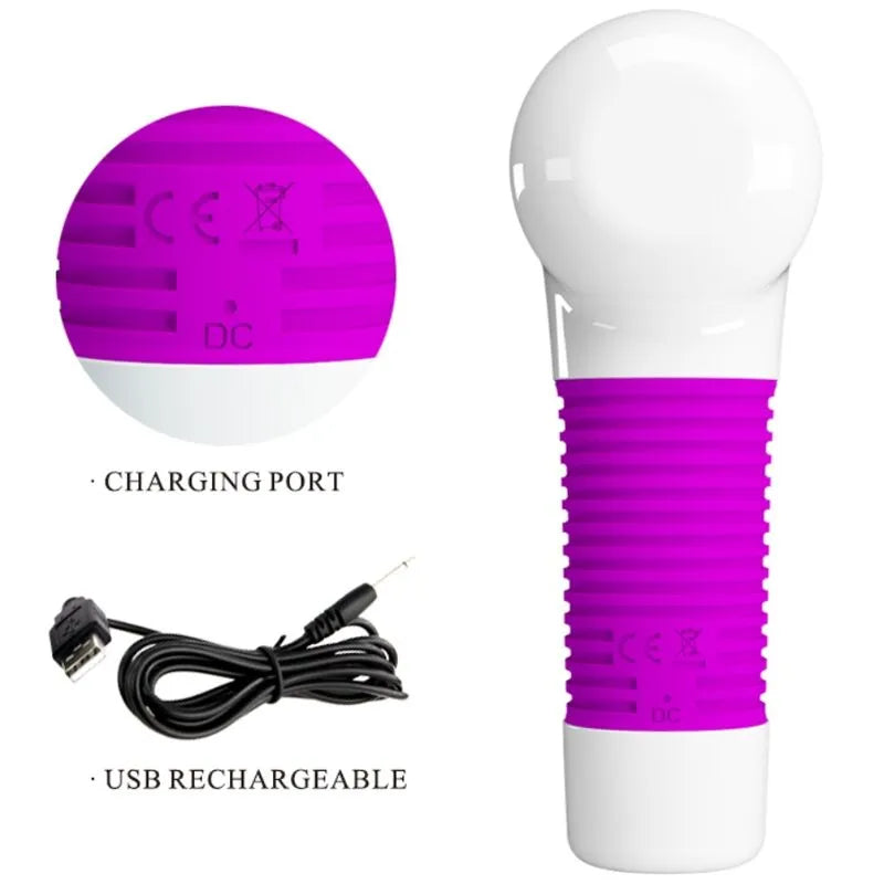 Vibromasseur Rechargeable Silicone Violet Puissant
