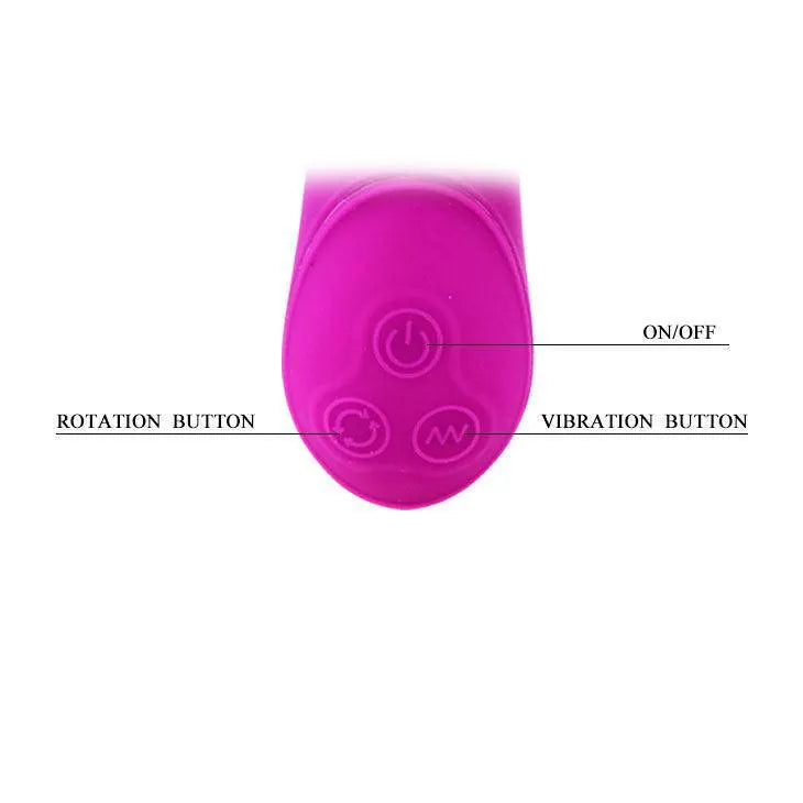 Vibromasseur Rotatif Lilas En Silicone Fda