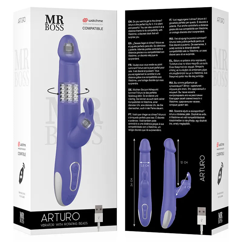 Vibromasseur Rotatif Silicone Hypoallergénique Rechargeable