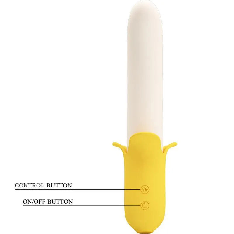 Vibromasseur Silicone Jaune Multifonction Rechargeable