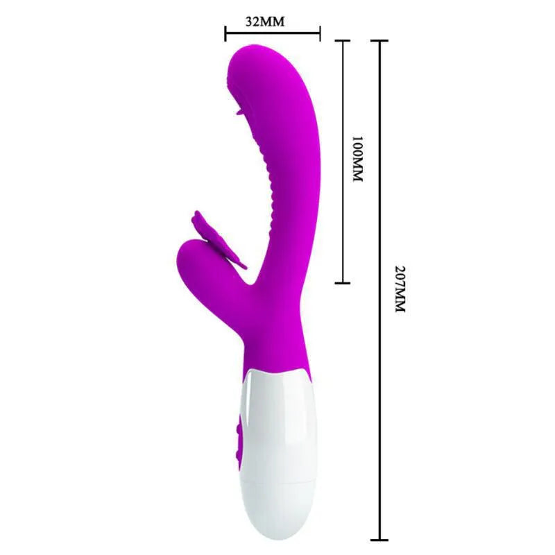 Vibromasseur Silicone Léchage Clitoridien Papillon