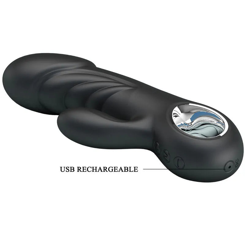 Vibromasseur Silicone Noir 7 Vibrations