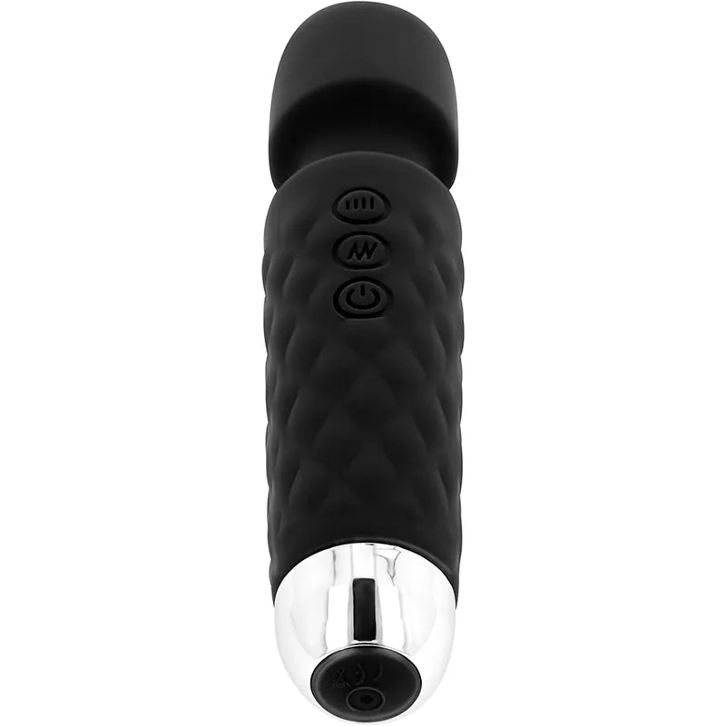 Vibromasseur Silicone Noir Rechargeable 10 Modes