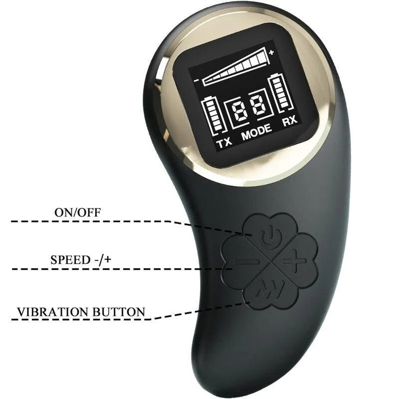 Vibromasseur Silikon Noir Télécommande Paare