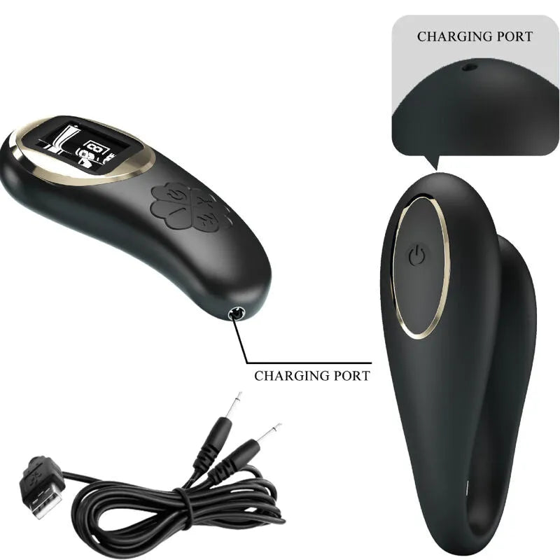 Vibromasseur Silikon Noir Télécommande Paare