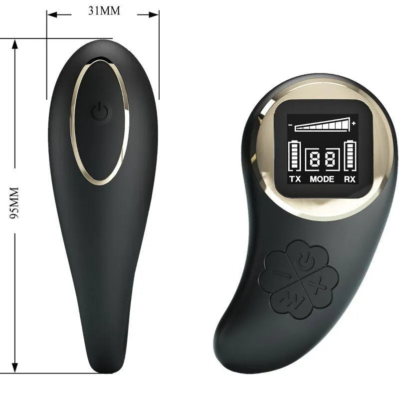 Vibromasseur Silikon Noir Télécommande Paare