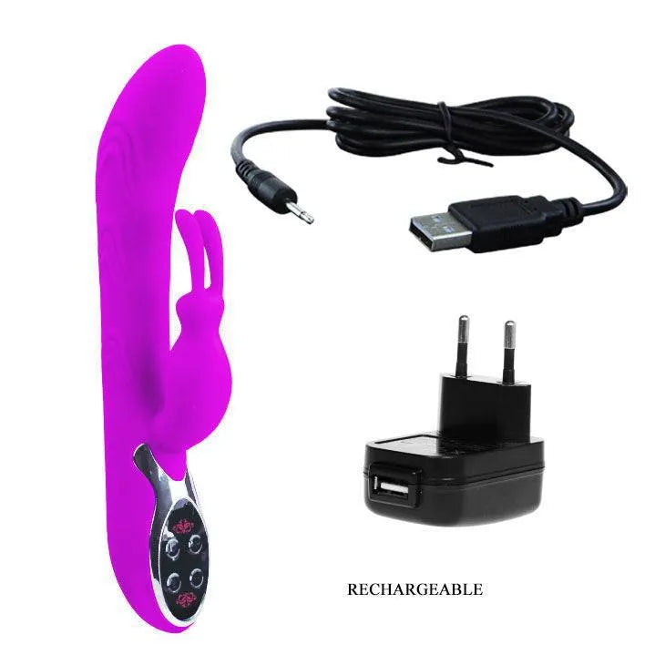 Vibromasseur Silicone Rechargeable Double Moteur