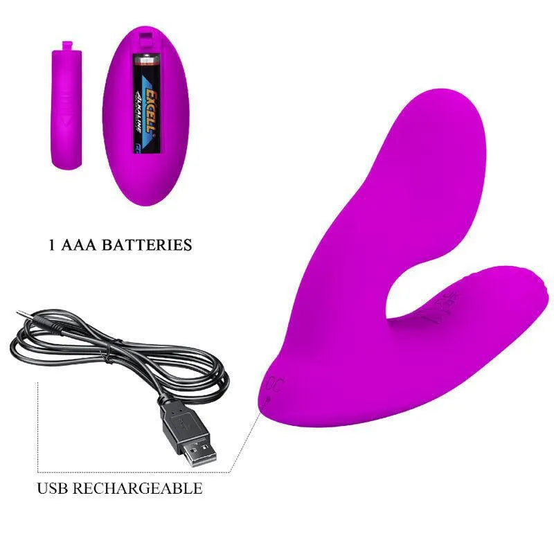 Vibromasseur Silicone Rechargeable Double Moteur Pour Point G Et Clitoris