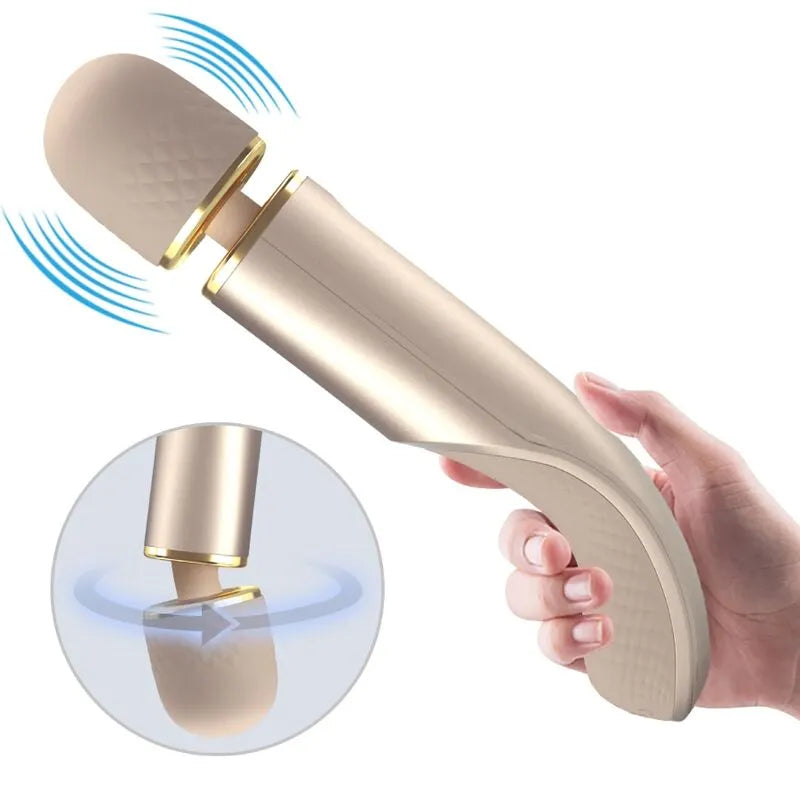 Vibromasseur Silicone Rechargeable Puissant Champagne