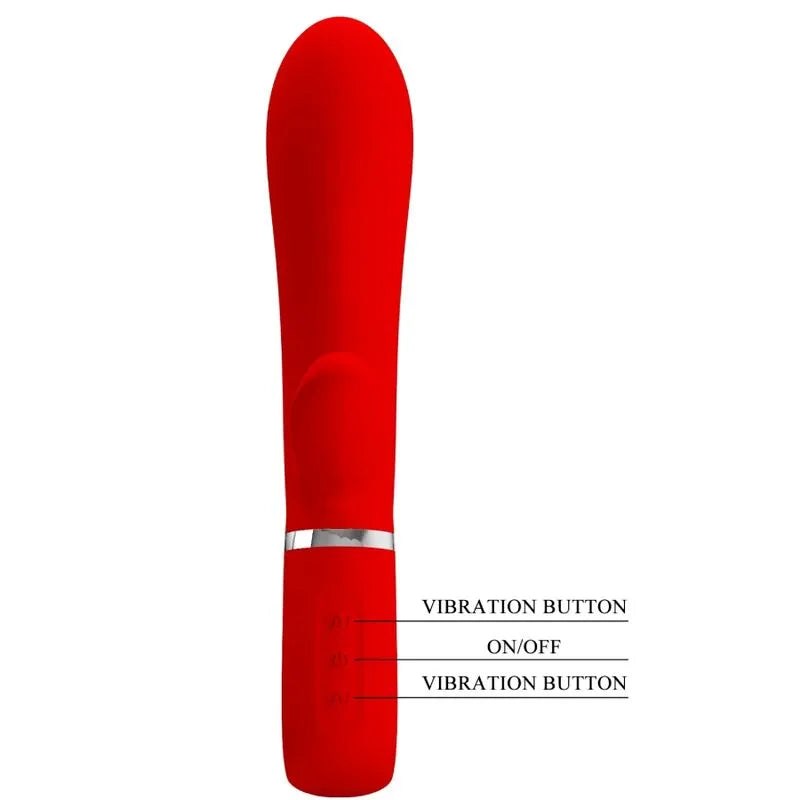 Vibromasseur Silicone Rouge 7 Fonctions Stimulation Point G