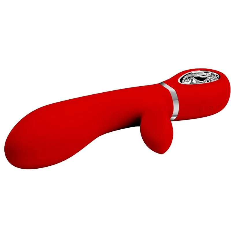 Vibromasseur Silicone Rouge 7 Fonctions Stimulation Point G