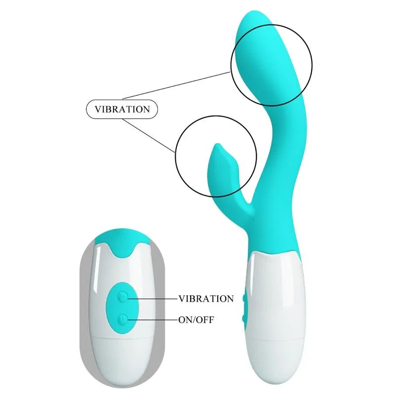 Vibromasseur Silicone Vert Aqua Puissant