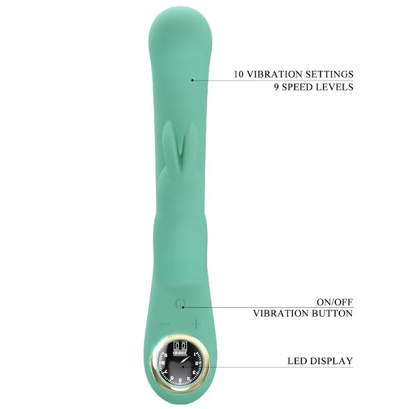 Vibromasseur Silicone Vert Stimulation Point G Et Clitoris