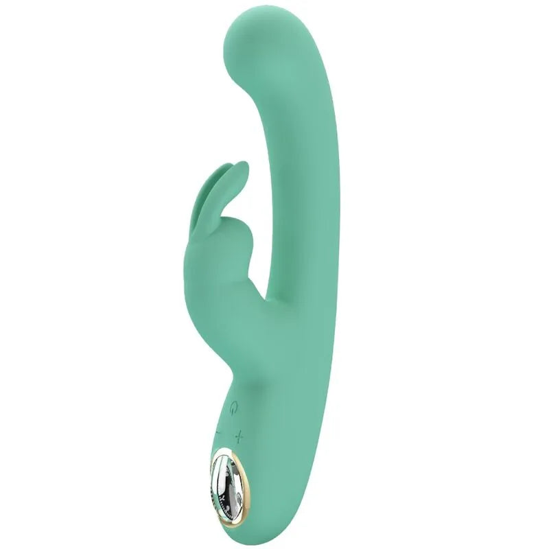 Vibromasseur Silicone Vert Stimulation Point G Et Clitoris