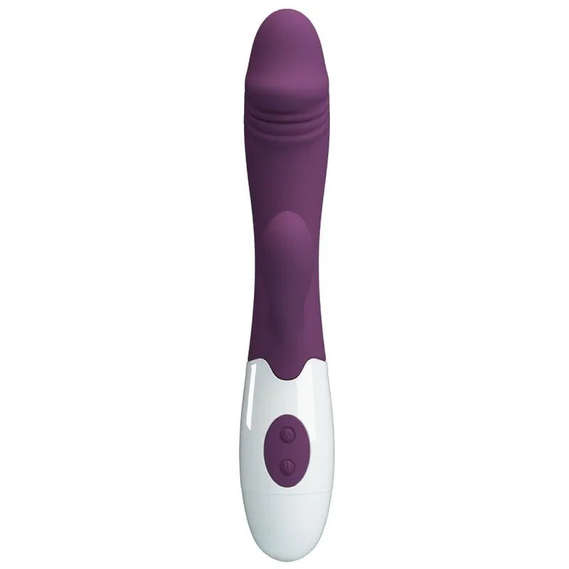Vibromasseur Silicone Violet Double Stimulation Point G Et Clitoridienne