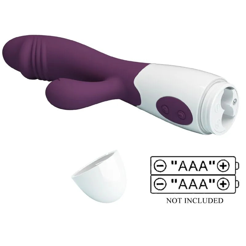 Vibromasseur Silicone Violet Double Stimulation Point G Et Clitoridienne