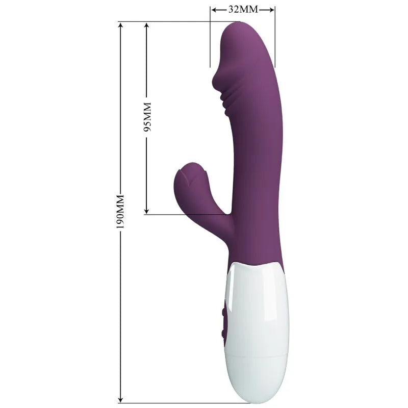 Vibromasseur Silicone Violet Double Stimulation Point G Et Clitoridienne
