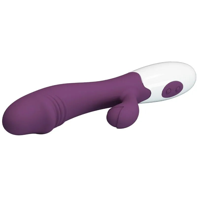 Vibromasseur Silicone Violet Double Stimulation Point G Et Clitoridienne