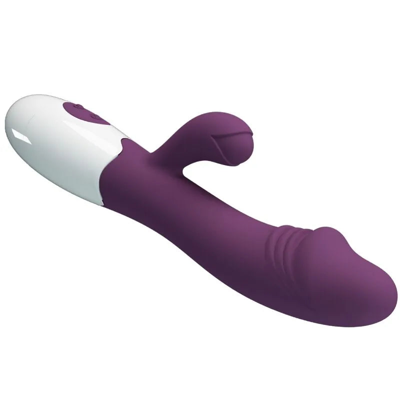Vibromasseur Silicone Violet Double Stimulation Point G Et Clitoridienne