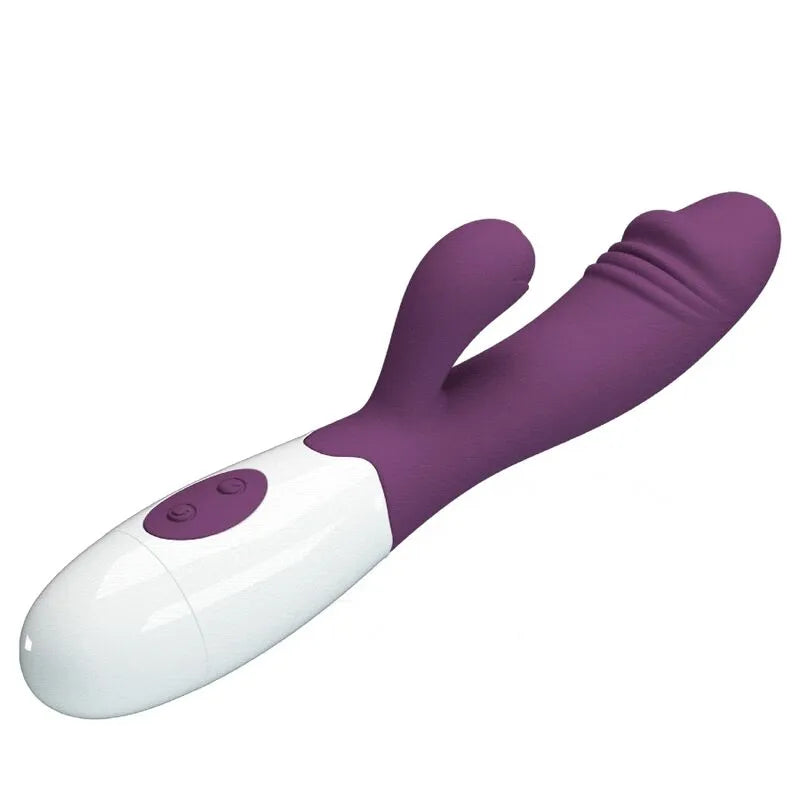 Vibromasseur Silicone Violet Double Stimulation Point G Et Clitoridienne