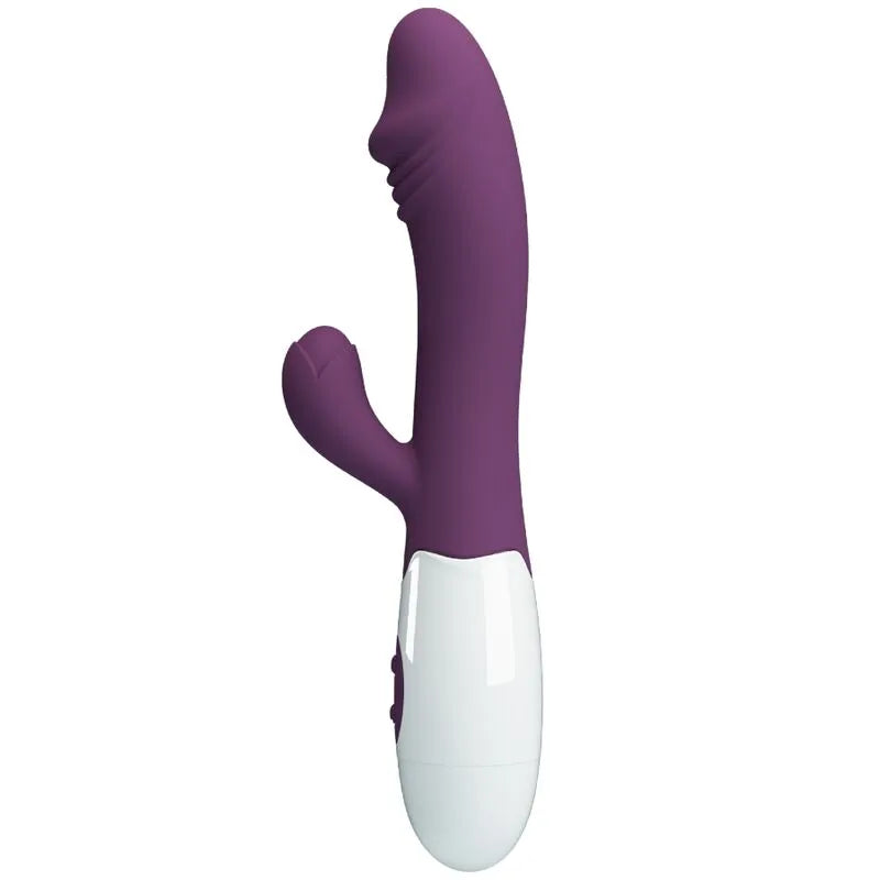 Vibromasseur Silicone Violet Double Stimulation Point G Et Clitoridienne