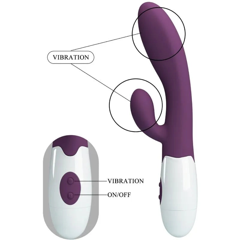 Vibromasseur Silicone Violet Multi-Vibrations 30 Fonctions