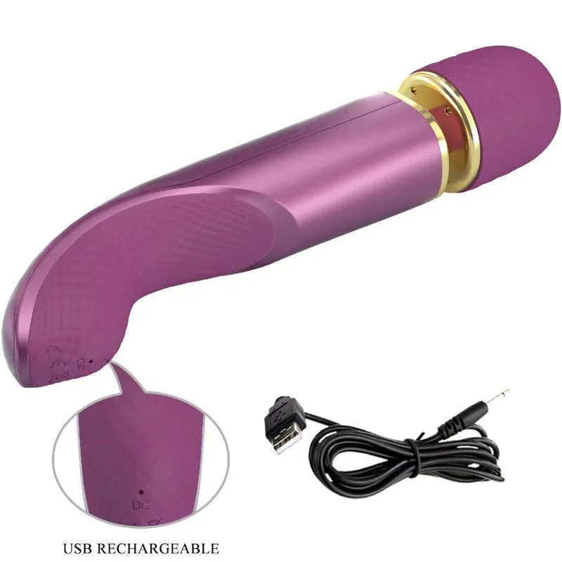 Vibromasseur Silicone Violet Puissant Rechargeable